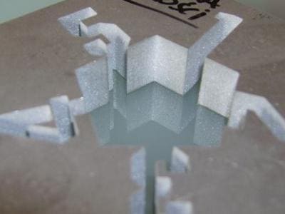 Water jet cutting - Another sample made of a ceramic plate